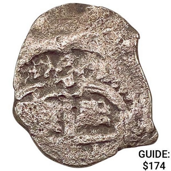 1500-1600's Spanish Empire Silver 1 Reales Cob NEARLY UNCIRCULATED