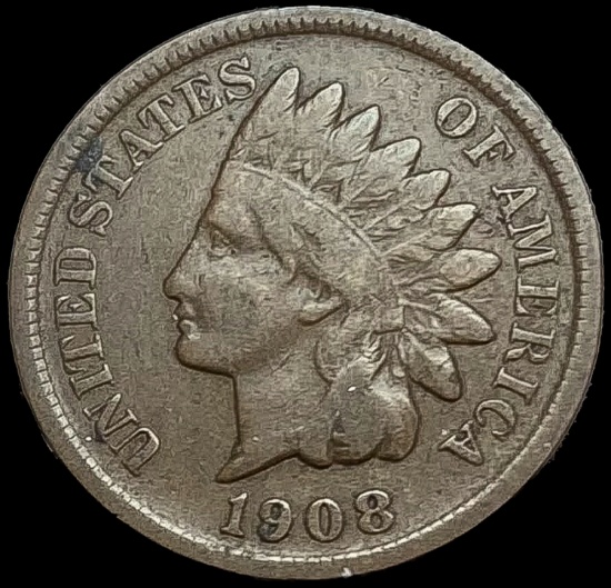 1908-S Indian Head Cent NICELY CIRCULATED