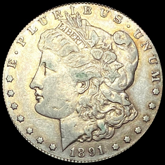 1891-CC Morgan Silver Dollar LIGHTLY CIRCULATED