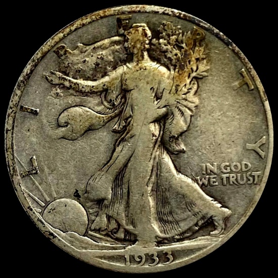 1933-S Walking Liberty Half Dollar NICELY CIRCULATED