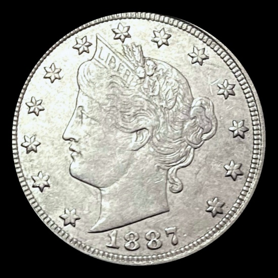 1887 Liberty Head Nickel NEARLY UNCIRCULATED