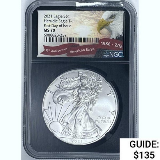 2021 Silver Eagle NGC MS70