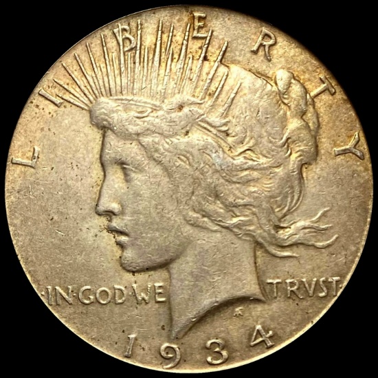 1934-S Peace Dollar ABOUT UNCIRCULATED
