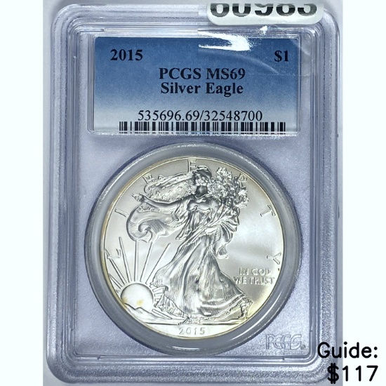 2015 Silver Eagle PCGS MS69