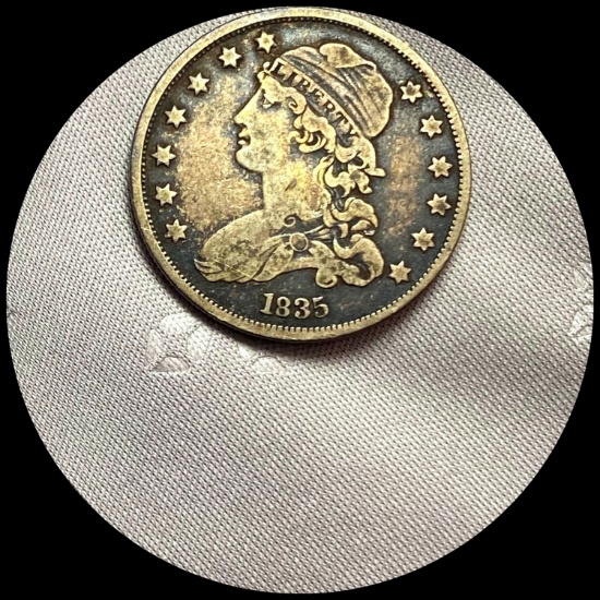 1835 Capped Bust Quarter LIGHTLY CIRCULATED