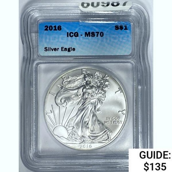 2016 Silver Eagle ICG MS70