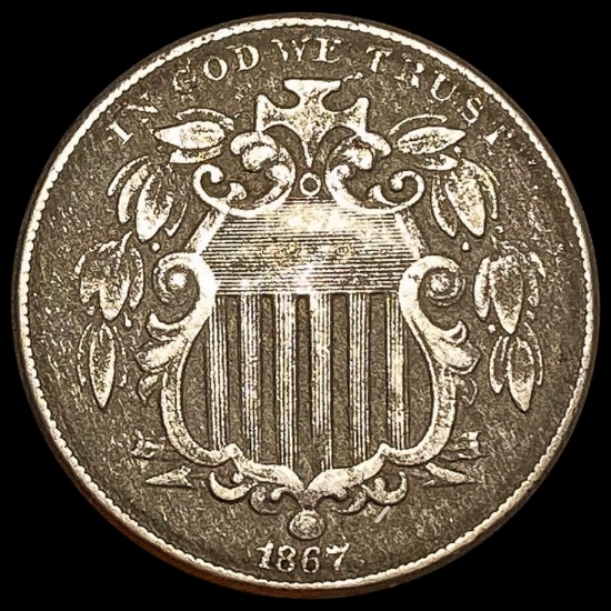 1867 Shield Nickel LIGHTLY CIRCULATED LIGHTLY CIRCULATED