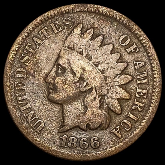 1866 Indian Head Cent NICELY CIRCULATED NICELY CIRCULATED