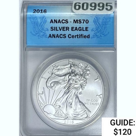 2016 Silver Eagle ANACS MS70