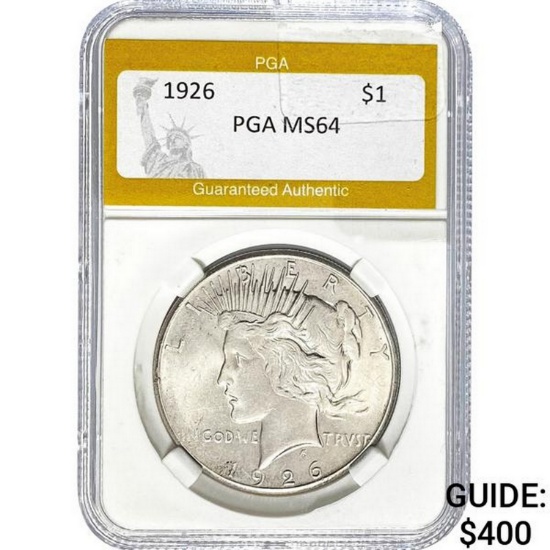 1926 Peace Dollar PGA MS64