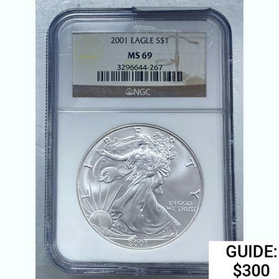 [3] 2001 Silver Eagle NGC MS69