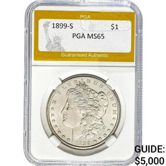 1899-S Morgan Silver Dollar PGA MS65