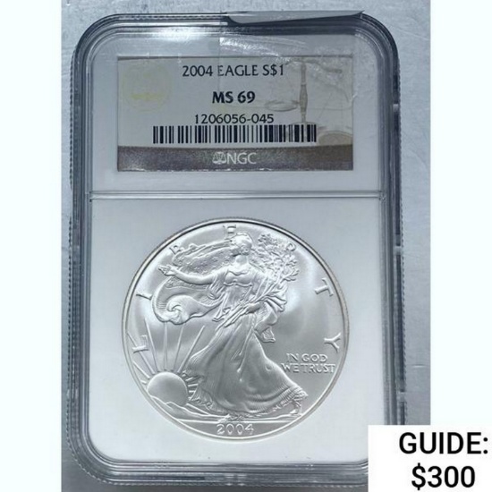 [3] 2004 Silver Eagle NGC MS69