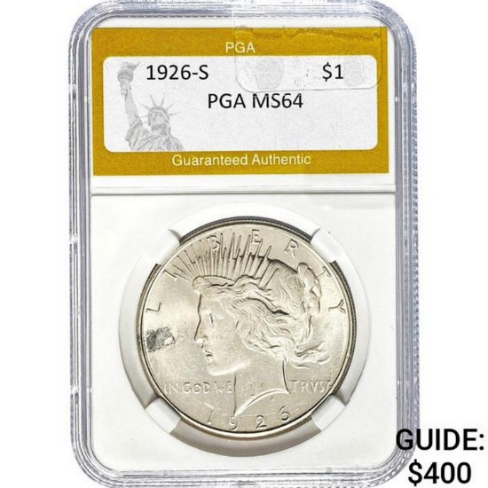 1926-S Peace Dollar PGA MS64