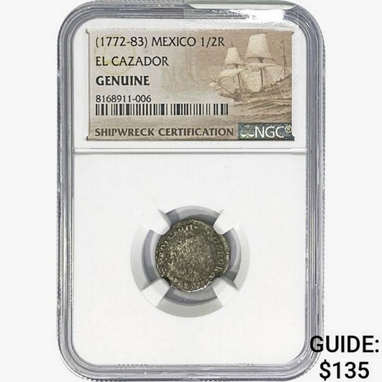 [1772-83] Mexico 1/2 Real El Cazador