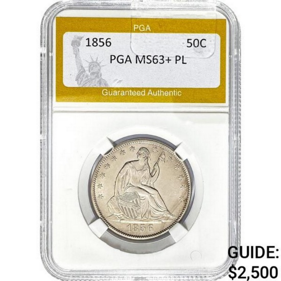 1856 Seated Liberty Half Dollar PGA MS63