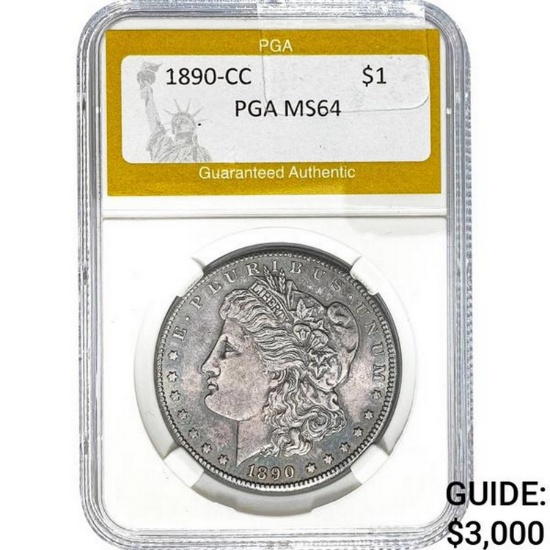 1890-CC Morgan Dollar PGA MS64