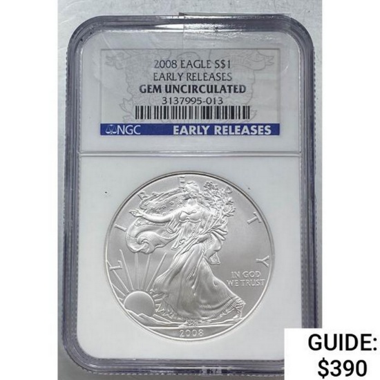 [4] 2008-2017 Silver Eagle NGC/PCGS MS/GEM69/UNC