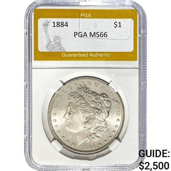 1884 Morgan Silver Dollar PGA MS66