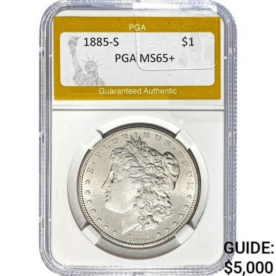 1885-S Morgan Dollar PGA MS65+