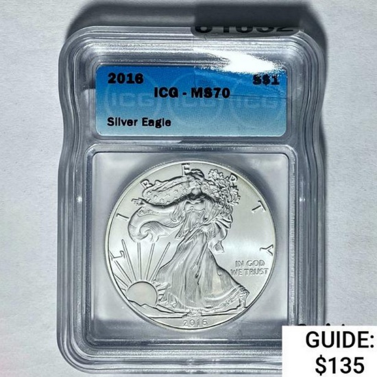 2016 Silver Eagle ICG MS70