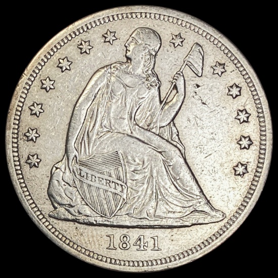 1841 Seated Liberty Dollar CLOSELY UNCIRCULATED