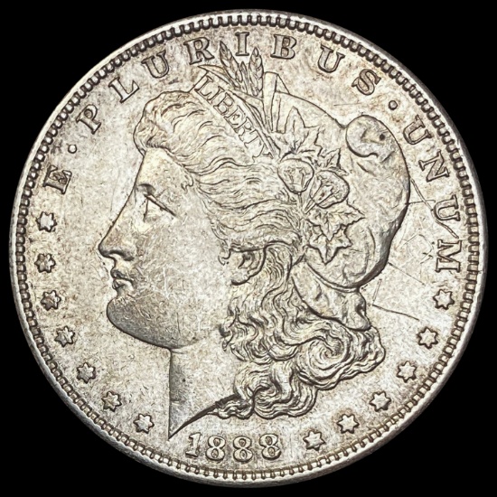 1888-S Morgan Silver Dollar CHOICE AU
