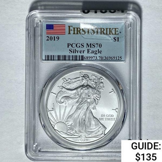 2019 Silver Eagle PCGS MS70