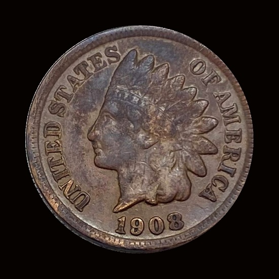 1908-S Indian Head Cent LIGHTLY CIRCULATED