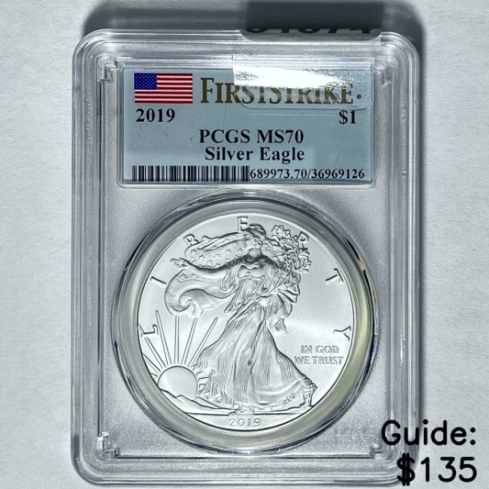 2019 Silver Eagle PCGS MS70