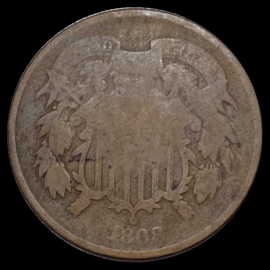 1868 Bronze Two-Cent Piece LIGHTLY CIRCULATED