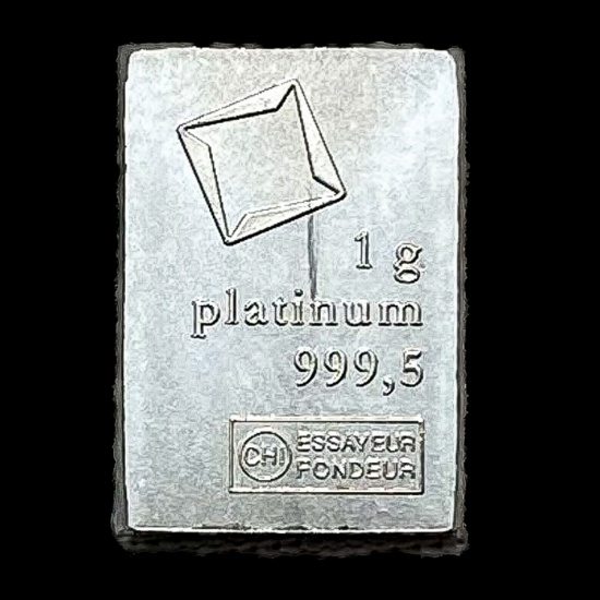 1g Platinum Bar 999.5 CHI Essayer Fondeur UNCIRCULATED