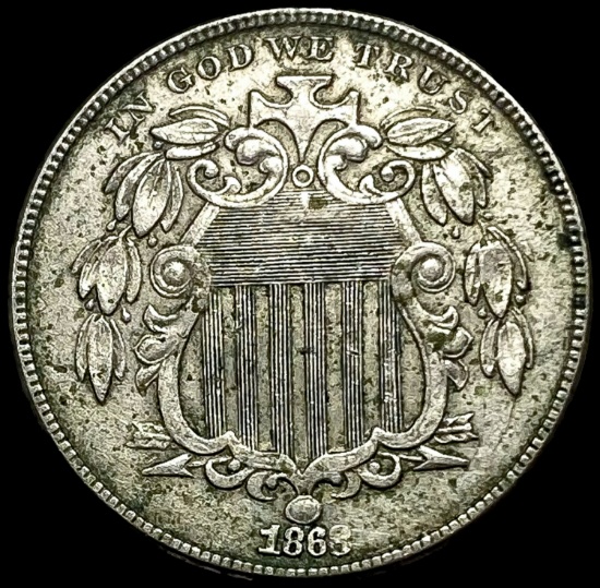 1868 Shield Nickel LIGHTLY CIRCULATED