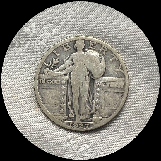 1927-S Silver Standing Liberty Quarter LIGHTLY CIRCULATED