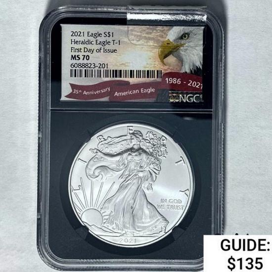 2021 Silver Eagle NGC MS 70