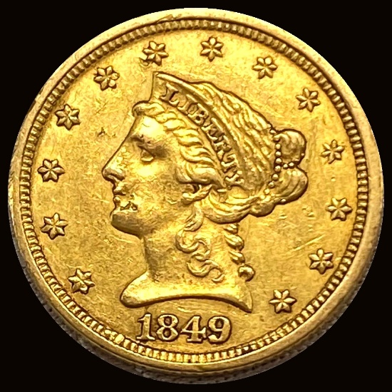 1849 Gold $2.50 Liberty Head Quarter Eagle CHOICE AU