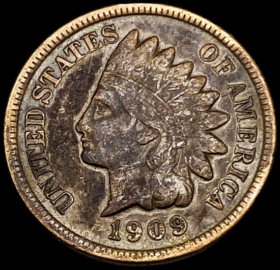 1909-S Indian Head Cent LIGHTLY CIRCULATED