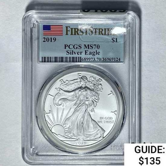 2019 Silver Eagle PCGS MS70