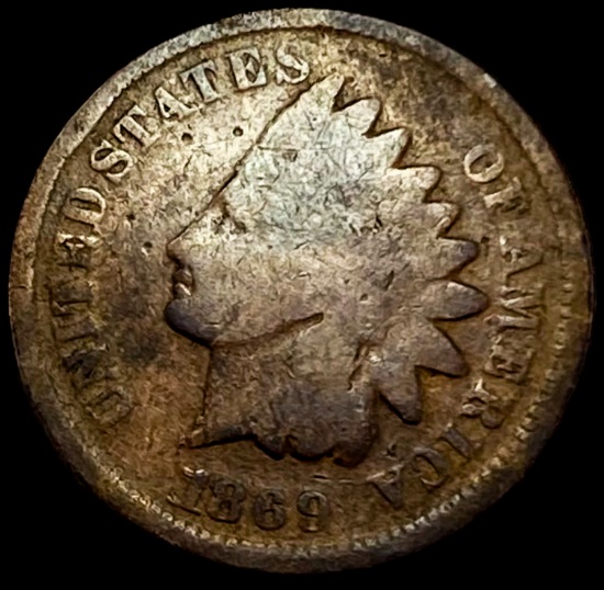 1869 Indian Head Cent NICELY CIRCULATED