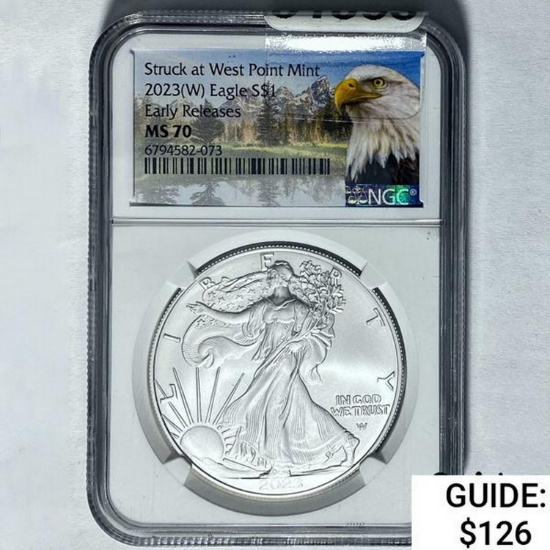 2023(W) Silver Eagle NGC MS 70