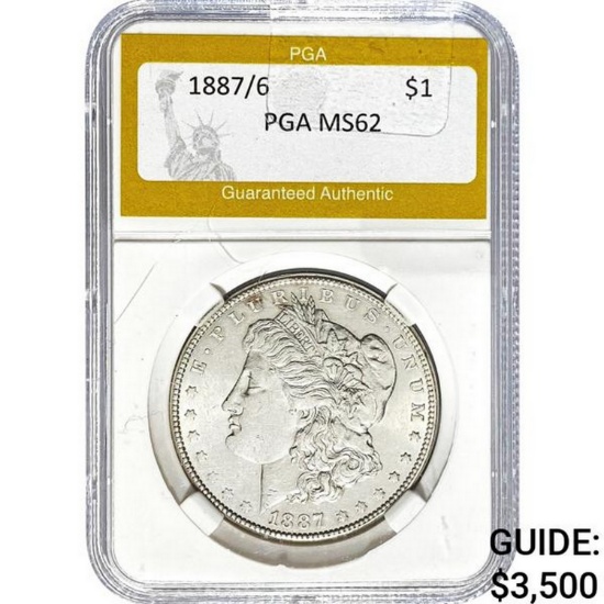 1887/6 Morgan Silver Dollar PGA MS62