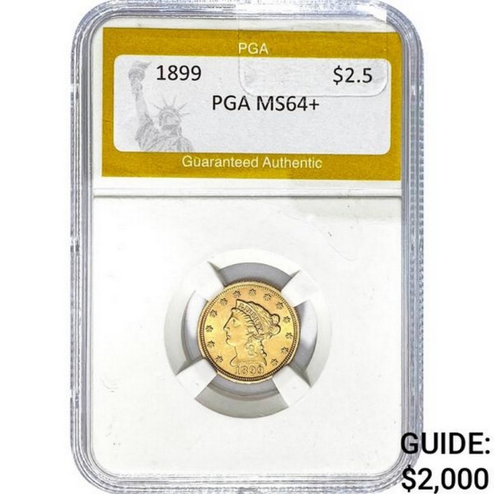1899 $2.5 Liberty Head Quarter Eagle PGA