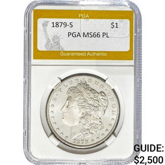 1879-S Morgan Dollar PGA MS66 PL
