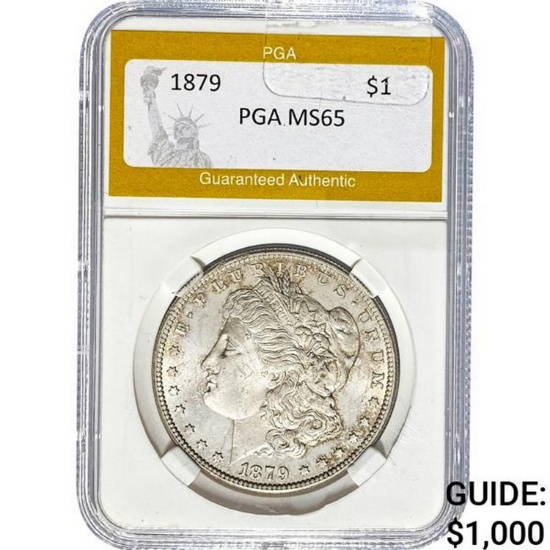 1879 Morgan Silver Dollar PGA MS65