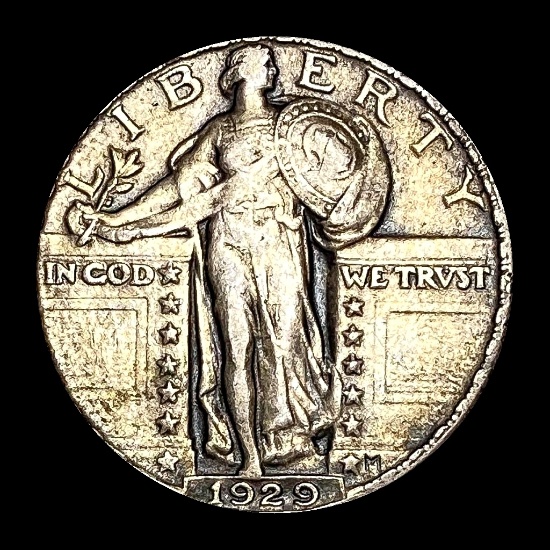 1929 Standing Liberty Silver Quarter NEARLY UNCIRCULATED