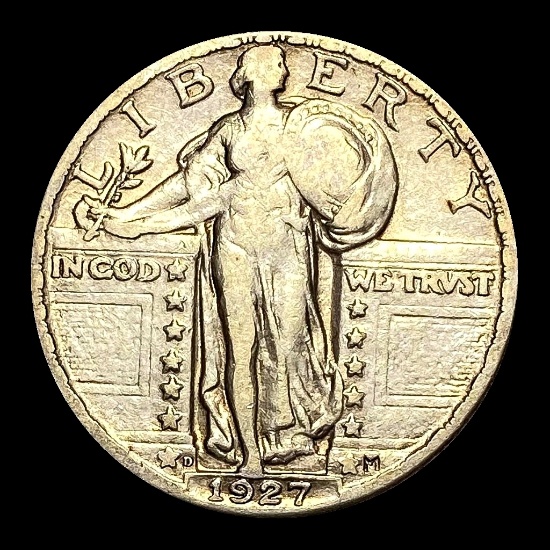 1927-D Silver Standing Liberty Quarter LIGHTLY CIRCULATED