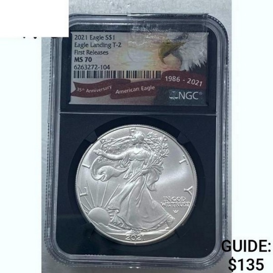 2021 Silver Eagle NGC MS 70