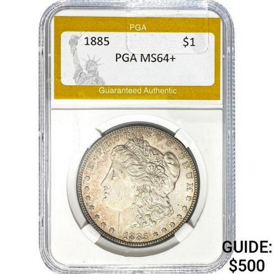 1885 Morgan Silver Dollar PGA MS64+
