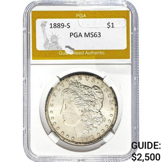1889-S Morgan Dollar PGA MS63