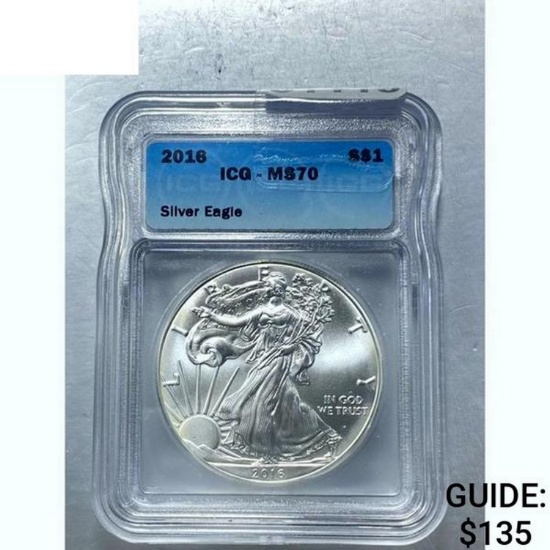 2016 Silver Eagle ICG MS70